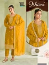 Ishani By Blue Hills Vichitra Long Sleeve Kurti With Bottom Dupatta 